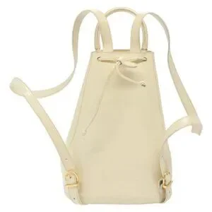 Salvatore Ferragamo Gancini Backpack Enamel White Gold Auth bs28923 Salvatore Ferragamo Gancini Backpack Patent leather White  main image 4